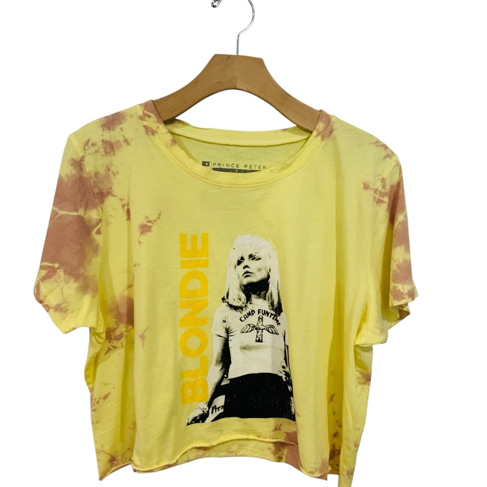 NWOT Prince Peter BLONDIE Cropped Tie-Dye Graphic Tee Sz Large